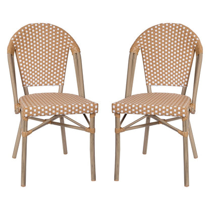 Classic Commercial Grade Indoor/Outdoor French Bistro Chair, Set of 2