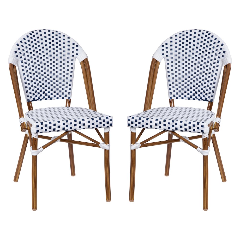 Classic Commercial Grade Indoor/Outdoor French Bistro Chair, Set of 2