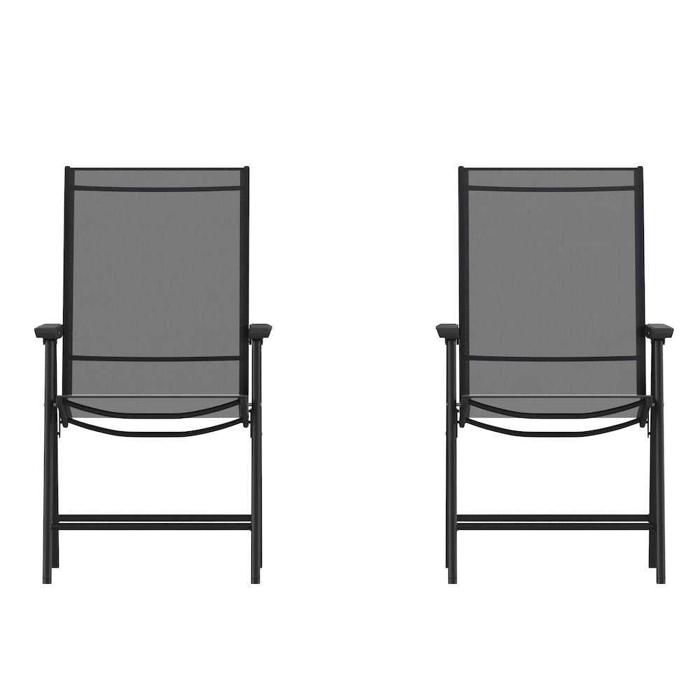 Set of 2 Modern Patio Folding Chairs