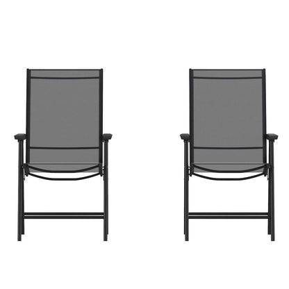 Set of 2 Modern Patio Folding Chairs