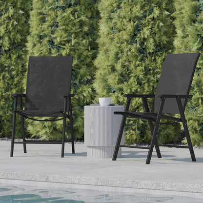 Set of 2 Modern Patio Folding Chairs