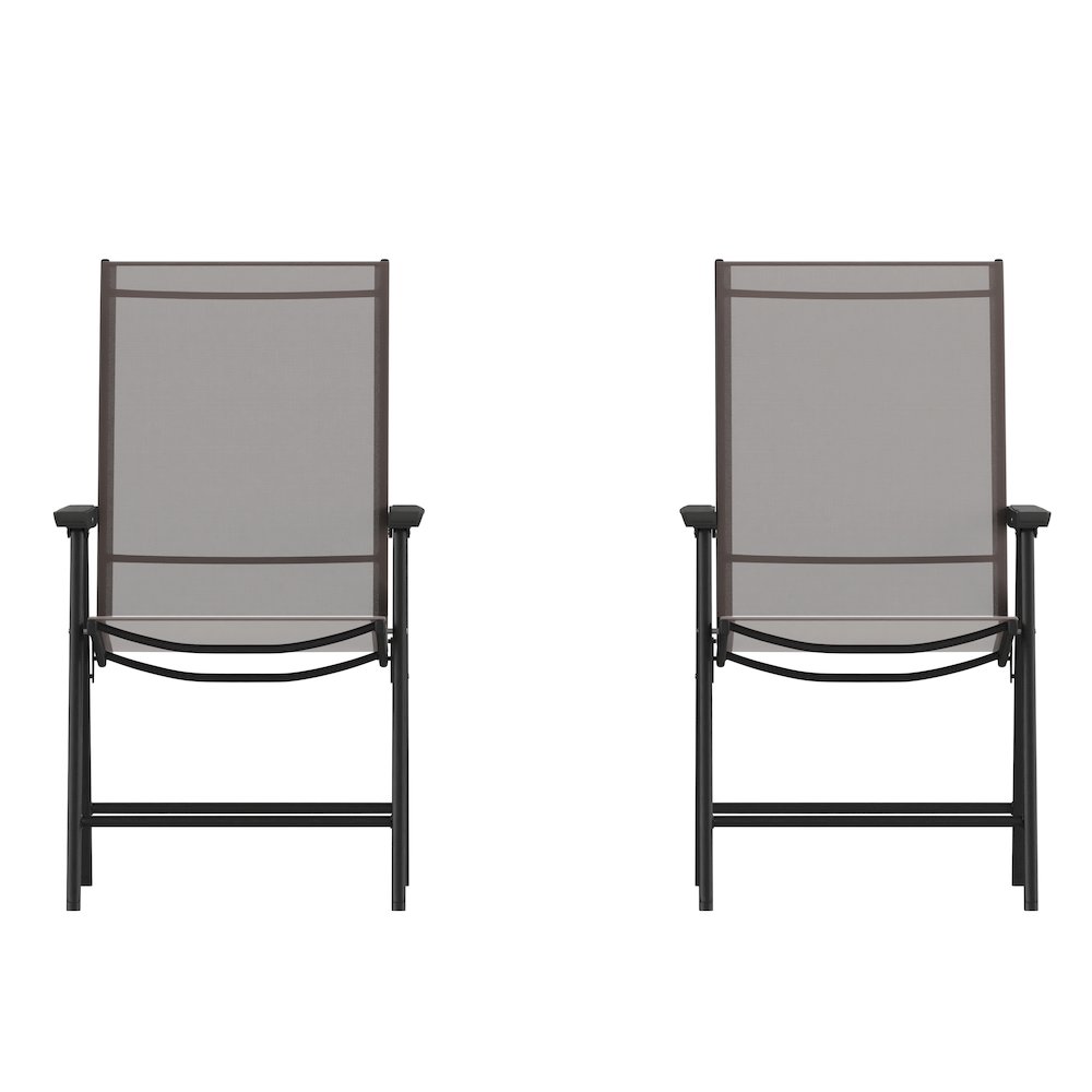 Set of 2 Modern Patio Folding Chairs
