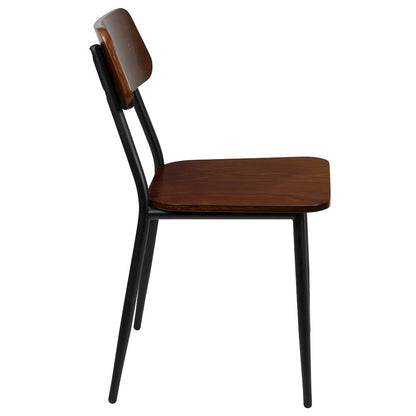 Set of 2 Commercial Grade Industrial Style Dining Chairs