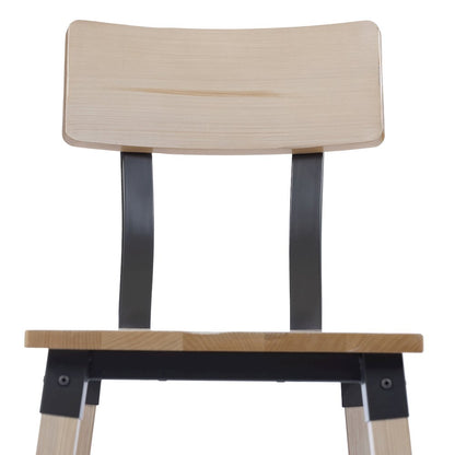 Jackson 2 Pack Rustic Antique White Industrial Wood Dining Chair