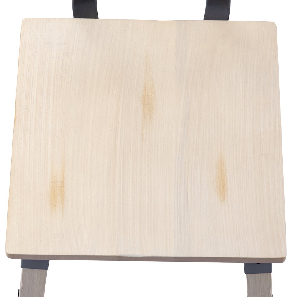 Jackson 2 Pack Rustic Antique White Industrial Wood Dining Chair