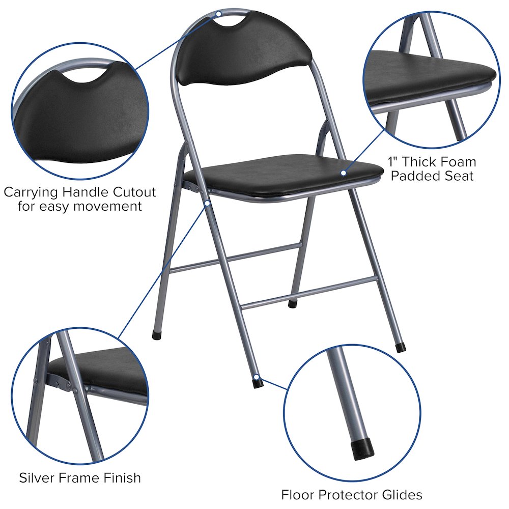 Set of 2: Padded Metal Folding Chair