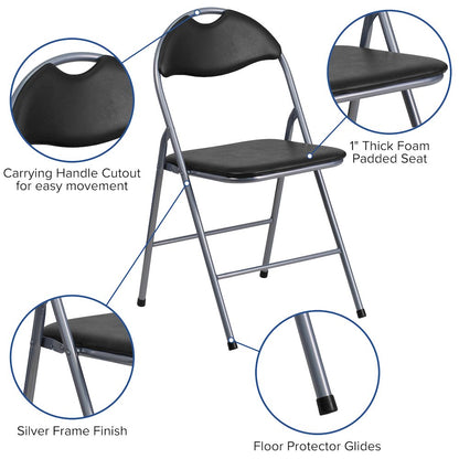 Set of 2: Padded Metal Folding Chair