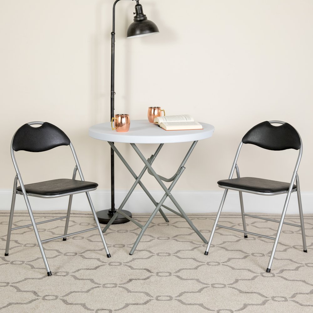 Set of 2: Padded Metal Folding Chair