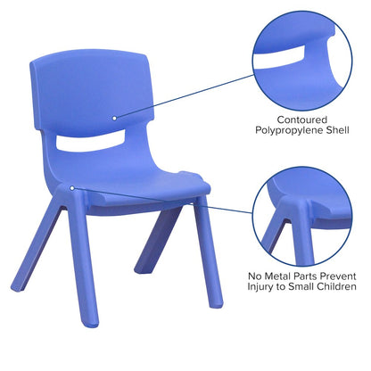 Set of 2 Plastic School Chairs