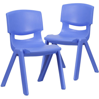 Set of 2 Stacking Plastic Chairs for Elementary Students