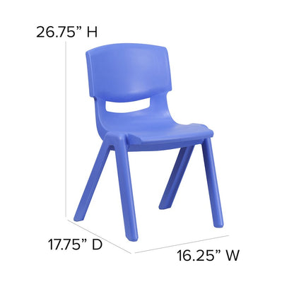 Set of 2 Stacking Plastic Chairs for Elementary Students