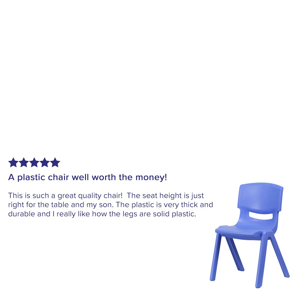 Set of 2 Stacking Plastic Chairs for Elementary Students