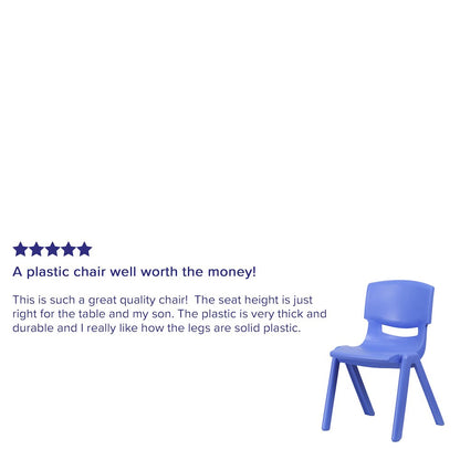 Set of 2 Stacking Plastic Chairs for Elementary Students