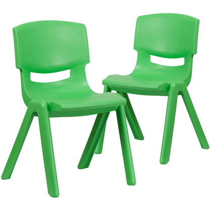 Set of 2 Stacking Plastic Chairs for Elementary Students