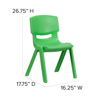 Set of 2 Stacking Plastic Chairs for Elementary Students