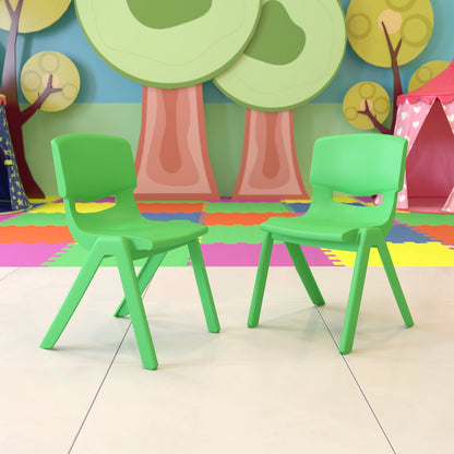 Set of 2 Stacking Plastic Chairs for Elementary Students
