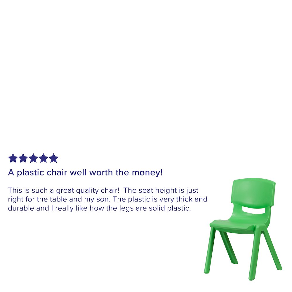 Set of 2 Stacking Plastic Chairs for Elementary Students