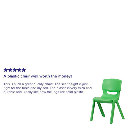 Set of 2 Stacking Plastic Chairs for Elementary Students