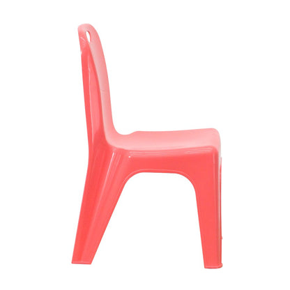 2 Pack Red Plastic Stackable School Chair with Carrying Handle
