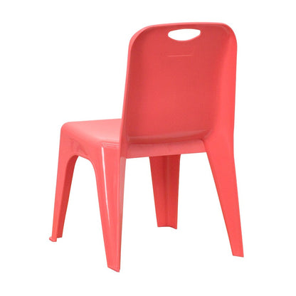 2 Pack Red Plastic Stackable School Chair with Carrying Handle