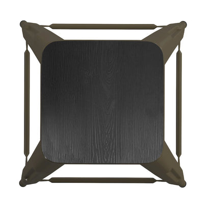 Modern Industrial Metal Counter Stool with Poly Resin Seat, Set of 4