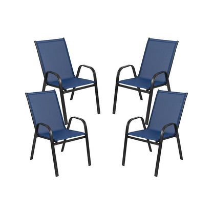 Set of 4 Sling Patio Chairs for Restaurant and Residential Outdoor Spaces