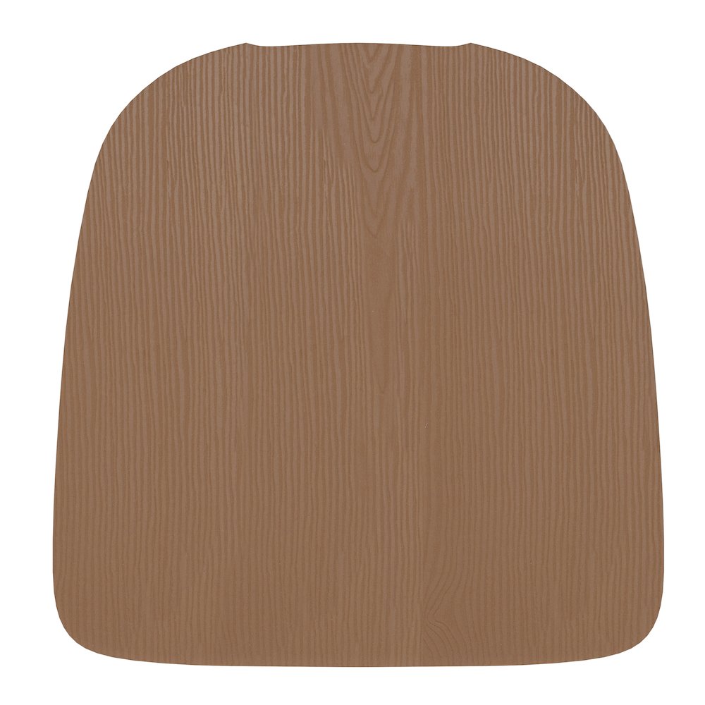 Perry Set of 4 Poly Resin Wood Seat with Rounded Edges for Colorful Metal Chairs, and Stools in Teal-Blue