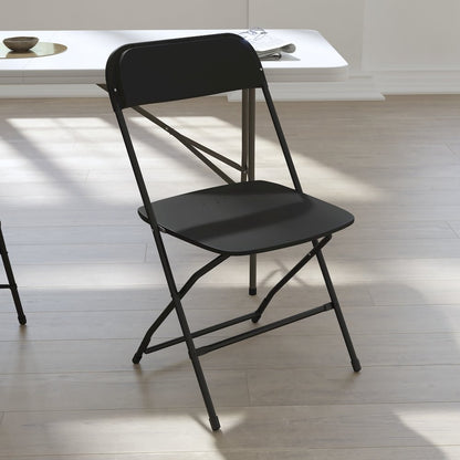 Multi-Use Versatile Commercial Big and Tall Folding Plastic Chairs - Set of 4