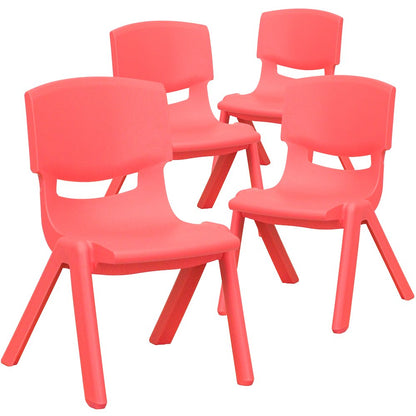 Set of 4 Plastic School Chairs
