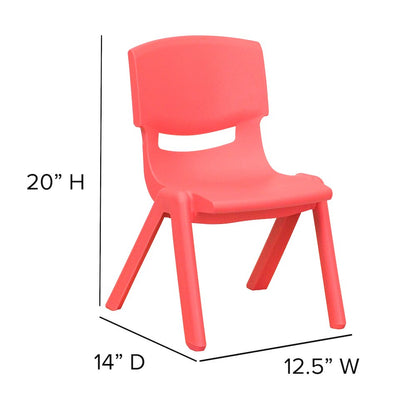 Set of 4 Plastic School Chairs