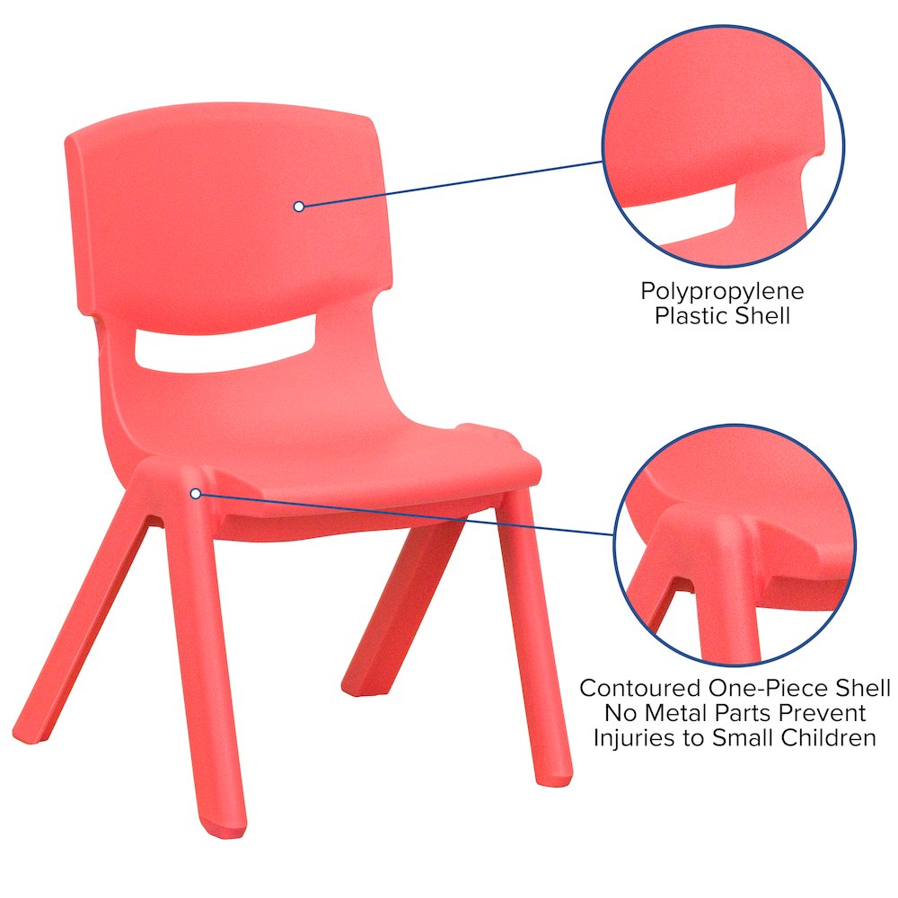 Set of 4 Plastic School Chairs