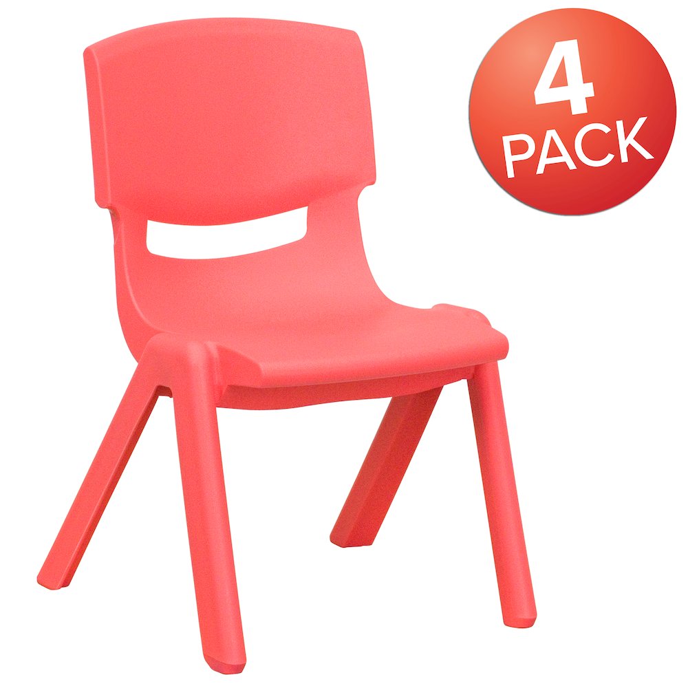 Set of 4 Plastic School Chairs