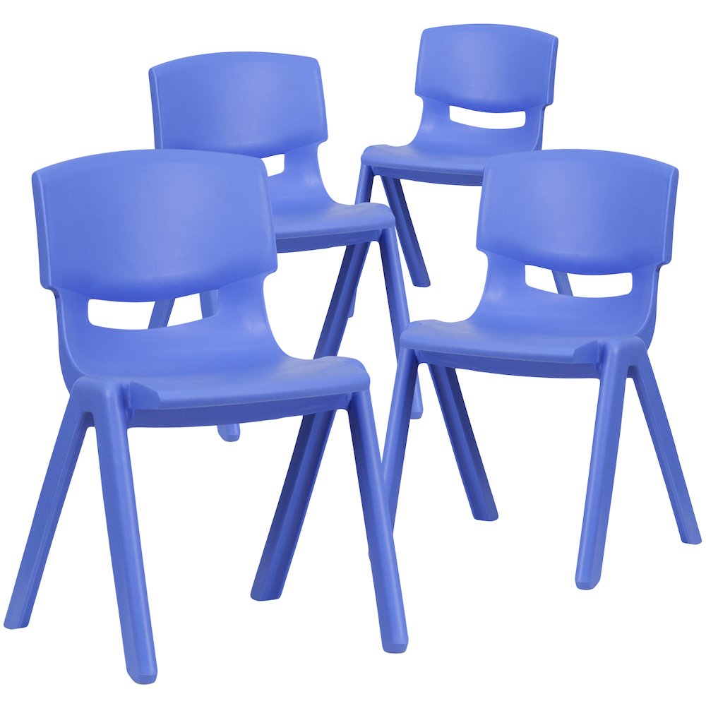 Set of 4 Plastic School Chairs