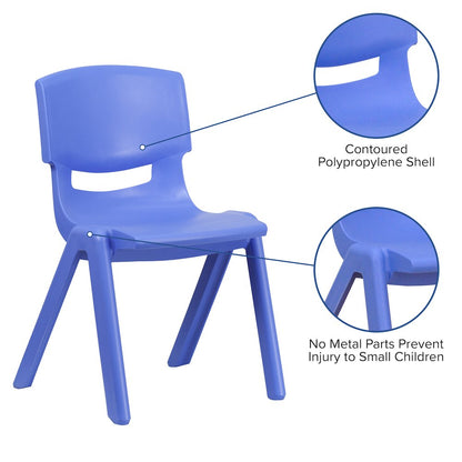 Set of 4 Plastic School Chairs
