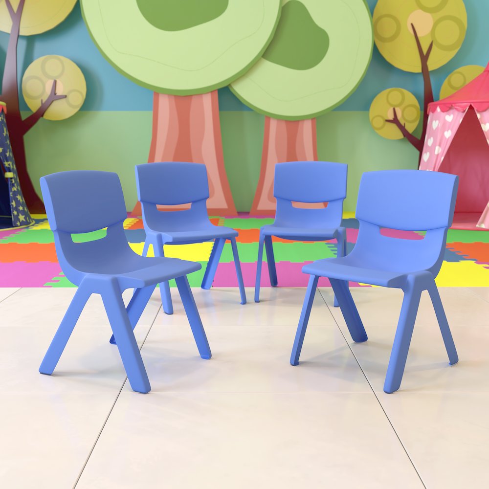 Set of 4 Plastic School Chairs