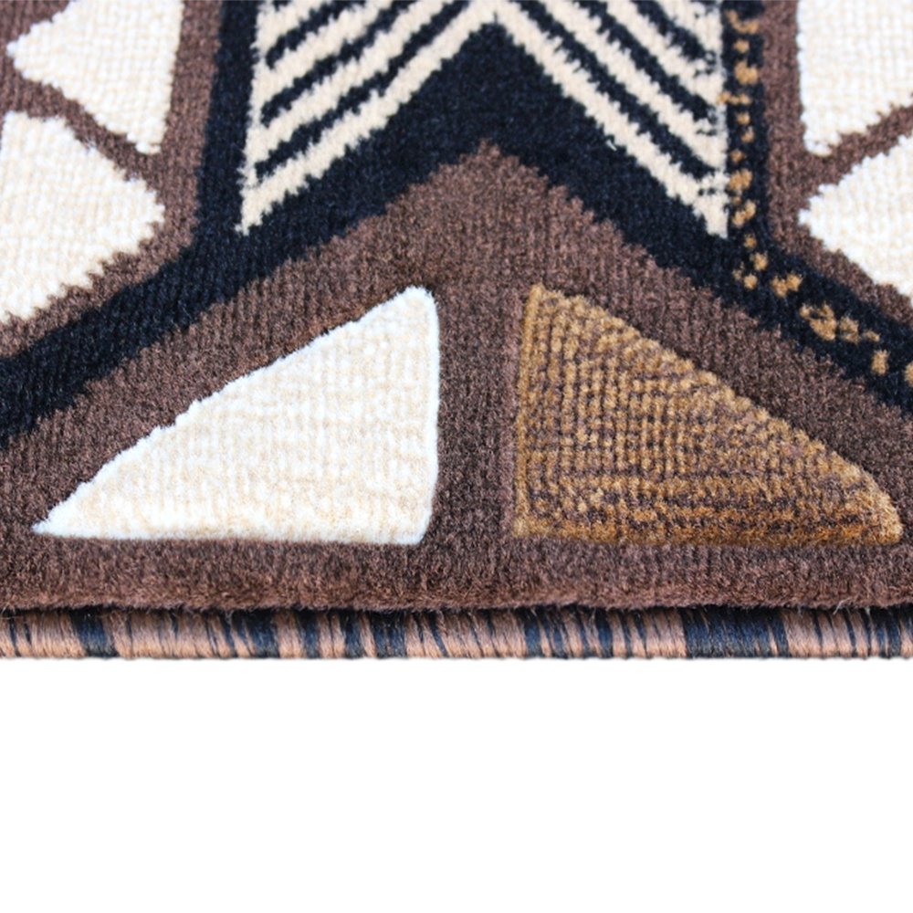 5' x 7' Chocolate Traditional Southwestern Area Rug - Olefin Fibers