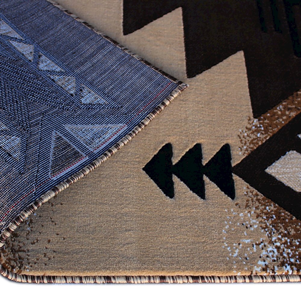 5' x 7' Brown Traditional Southwestern Area Rug - Olefin Fibers