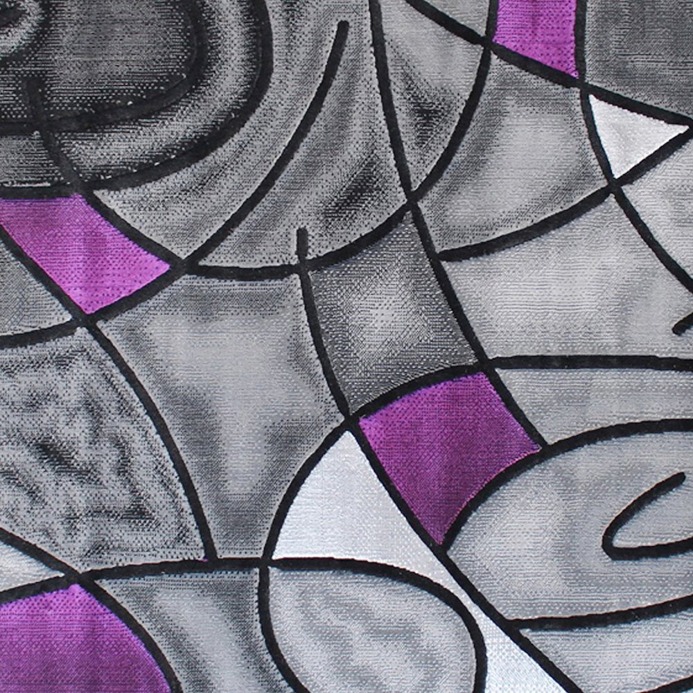 3' x 5' Purple Abstract Area Rug - Olefin Rug