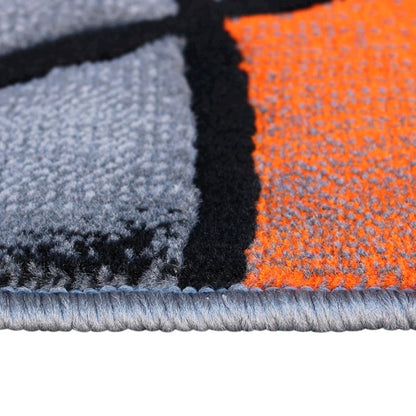 5' x 7' Orange Abstract Area Rug - Olefin Rug