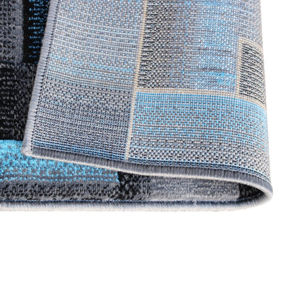 2' x 3' Blue Color Blocked Area Rug - Olefin Rug
