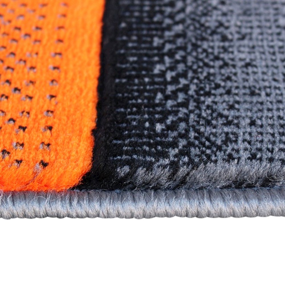 5' x 7' Orange Color Blocked Area Rug - Olefin Rug