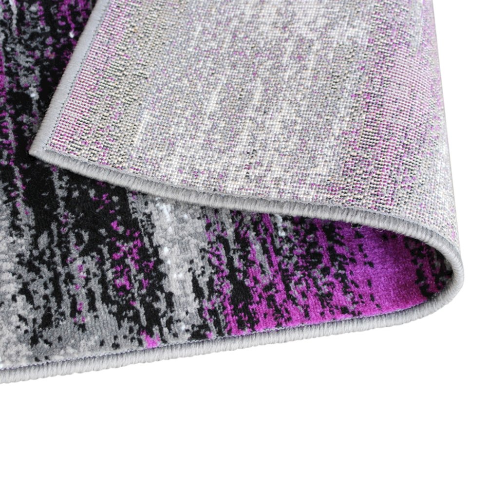 2' x 3' Purple Abstract Scraped Area Rug - Olefin Rug