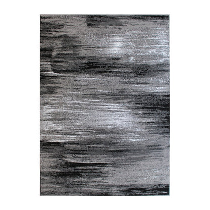 8' x 10' Gray Scraped Design Area Rug - Olefin Rug with Jute Backing