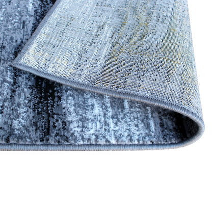 8' x 10' Gray Scraped Design Area Rug - Olefin Rug with Jute Backing