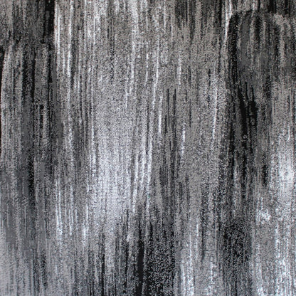 8' x 10' Gray Scraped Design Area Rug - Olefin Rug with Jute Backing