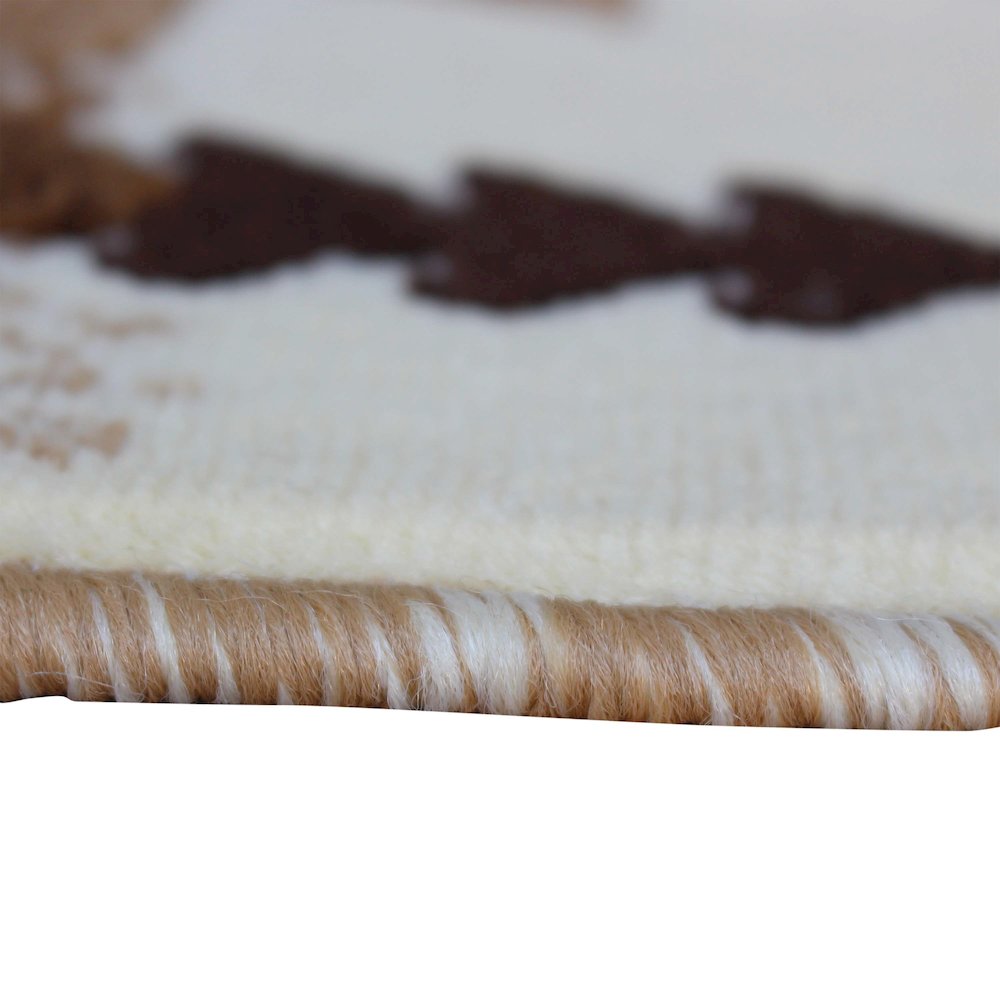 2' x 7' Ivory Traditional Southwestern Area Rug - Olefin Fibers