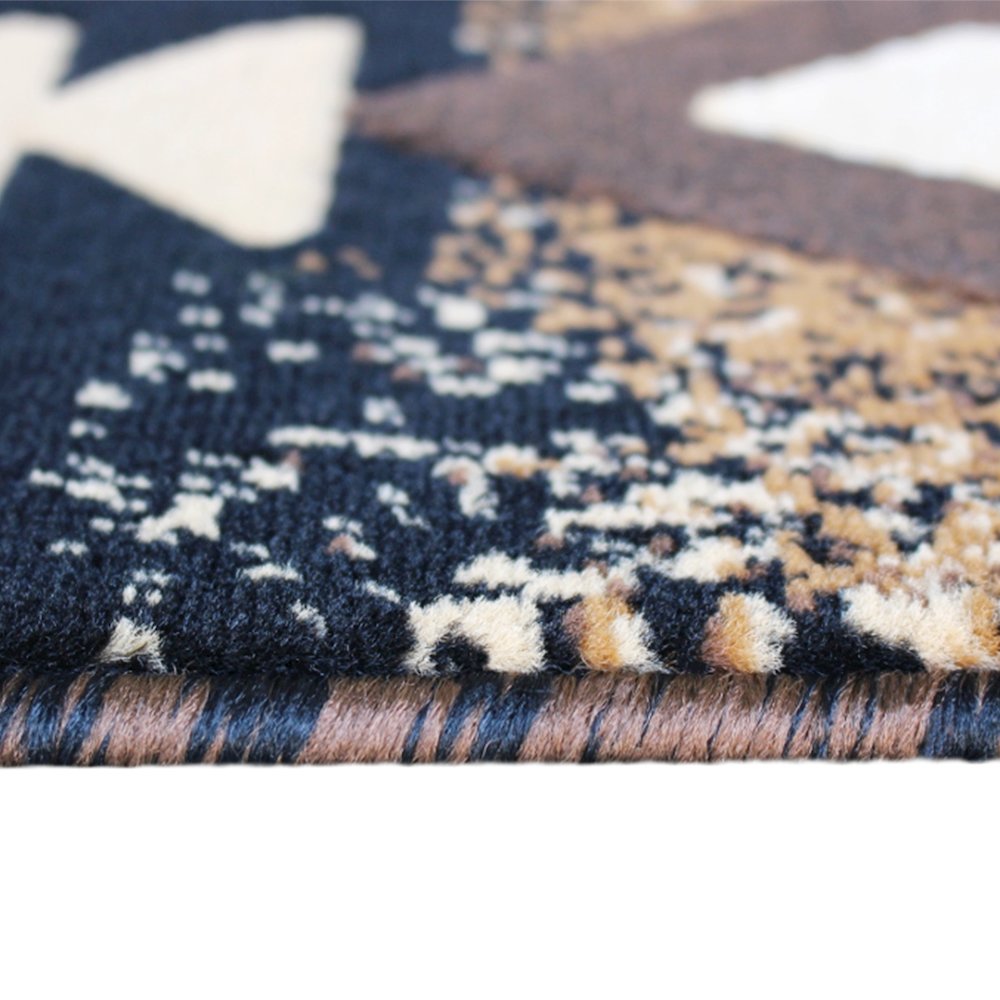 8' x 10' Black Traditional Southwestern Area Rug - Olefin Fibers
