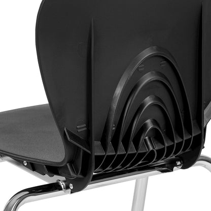 Titan Black Student Stack School Chair - 18-inch