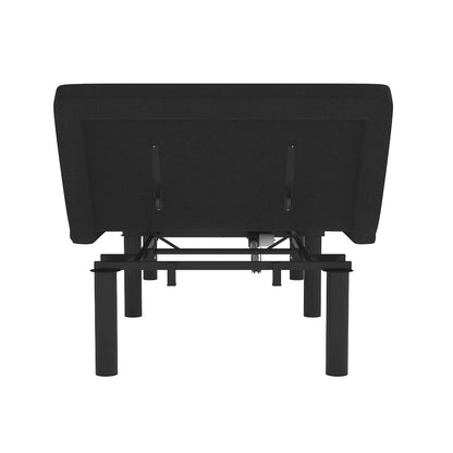 Adjustable Upholstered Bed Base & Independent Head/Foot Incline -Twin XL - Black
