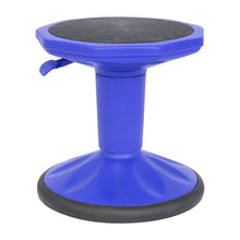 Adjustable Height Kids Active Stool with Bottom in Blue, 14" - 18" Seat Height